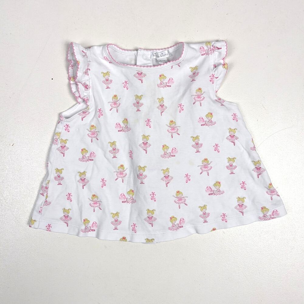 Kissy Kissy Top Girls Sz 18-24m White Ballerina Pima Soft